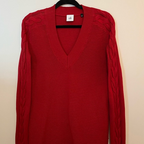 Red Knit Cabi Sweater - Picture 4 of 6